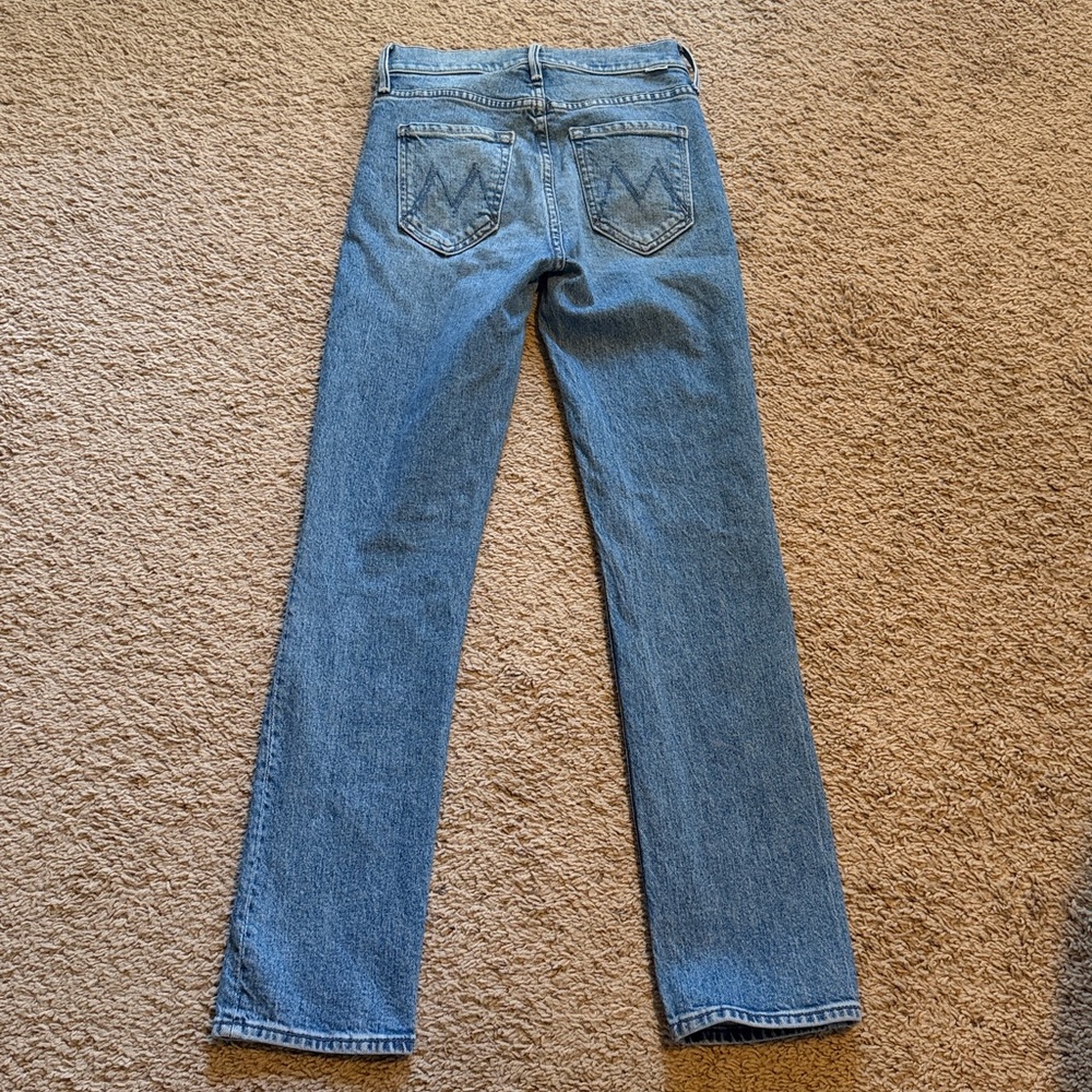 EUC MOTHER Mid Rise Dazzler Straight Leg Ankle Jeans 25